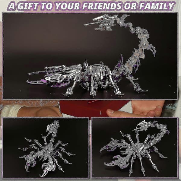 454 dele Skorpion 3d metalmodelsæt zxin Blue