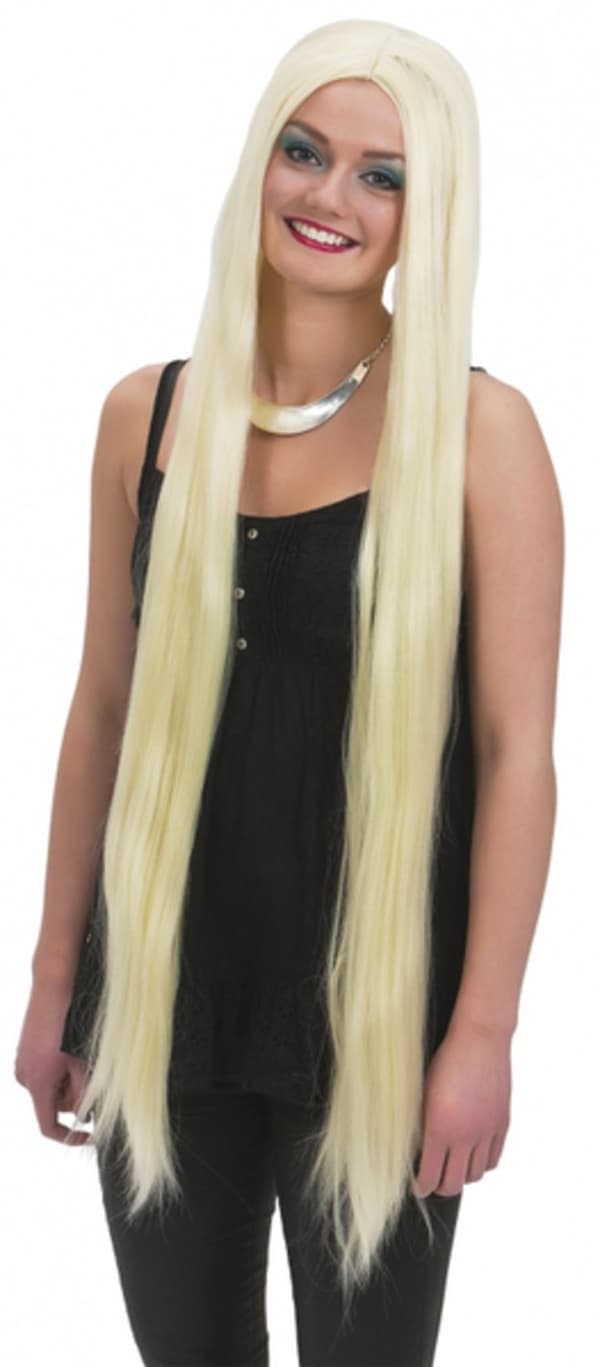 Peruk Extra Lång Blond - Halloween & Maskerad, CJY en-US