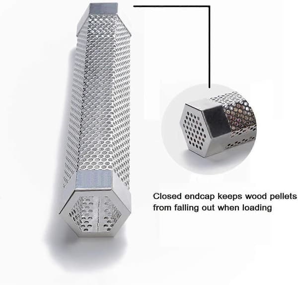 12' Premium Pilletrøger Sekskantet Rustfrit Stål Rør BBQ Røggenerator 5 Timers Røg
