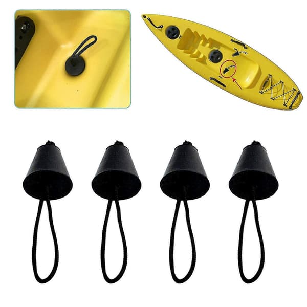 4x Universal Kayak Scupper Plug Kit Silicone Canoe Drain Hole Stopper Bung