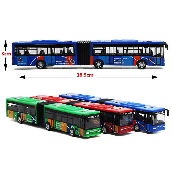 1:64 Alloy Bus Malliajoneuvot City Express Bus Double Buss, 100% upouusi Red