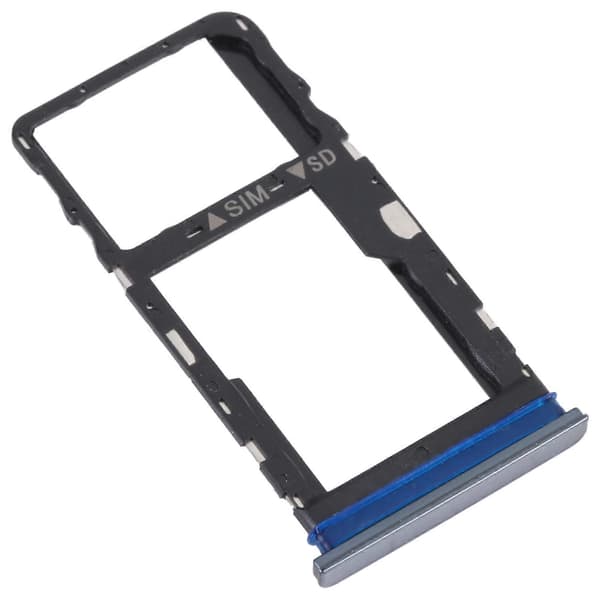 For TCL 30 / 30+ / 30 5G KOMPATIBEL SIM-kortskuff + Micro SD-kortskuff Black