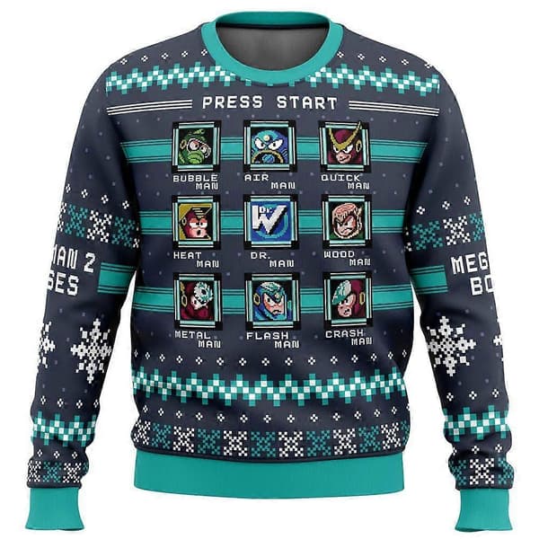 Mega Man Mega Juleferie Grim Julesweater Gave Julemand Pullover Mænd 3D Sweatshirt Og Top Efterårs- og Vintertøj EL0155 S