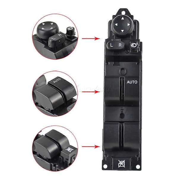 Ny Front Højre Side Master Vinduespejl Kontakt Til 2008-2012 Mazda 2 Mazda 6 D652-66-350A Med A Folding Function