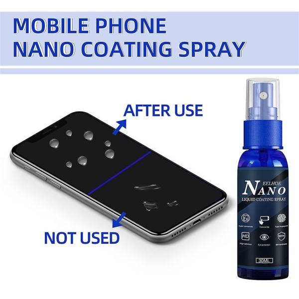 30ml Nano Coating Spray Reparation Anti-fingeravtryck skärm för mobiltelefon 1PC