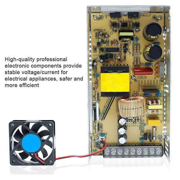 12V 30A 360W, DC universell regulert strømforsyning, omformer AC 110/220V til DC 12 Volt LED-driver, transformator, adapter for LED-stripebelysning