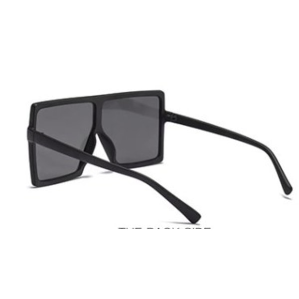 Firkantede oversized solbriller UV400 Kim Svart Black one size