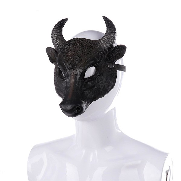 Påske Carnival Party Half Face Foam 3d Realistic Bull Head Mask