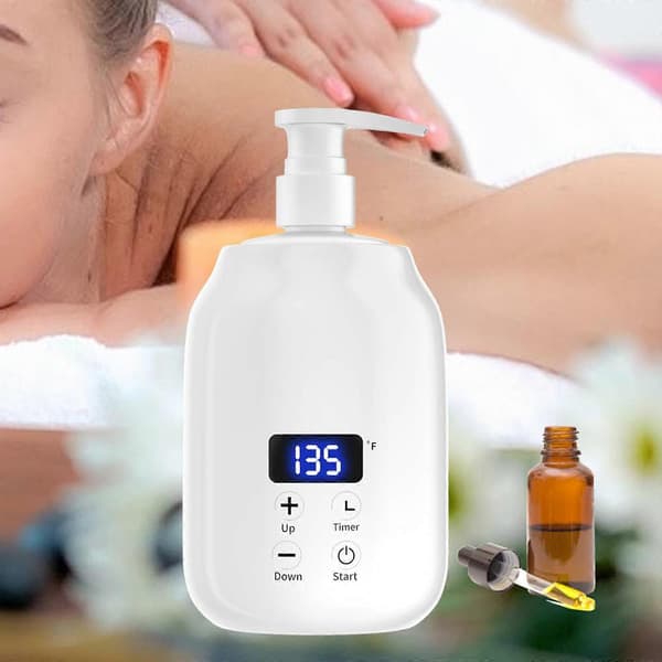 Yhden pullon öljylämmitin monitoiminen tyhjillä pulloilla hierontaöljyn lämmitin white 15cmx10.1cm