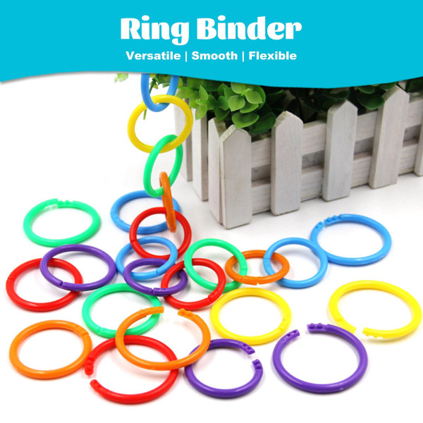 Circle Ring Scrapbook Binding Spenne Bøyle Binder Ringer Fargerike 50 stk løsblad Yellow 20mm