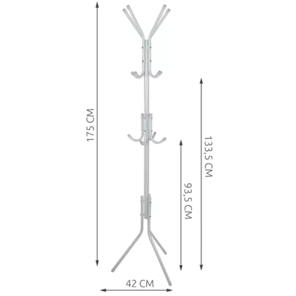 Tøjstativ / Klædestativ - 170cm White Vit