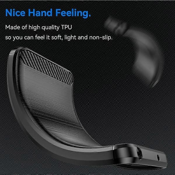 For Nothing CMF Phone 1 Kolfiber Borstad Textur TPU Mobilskal Black