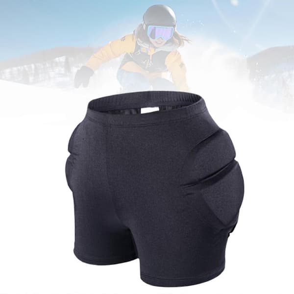 Vadderade shorts höftskyddsdynor 3D vadderad svamp slagshorts höftskydd S