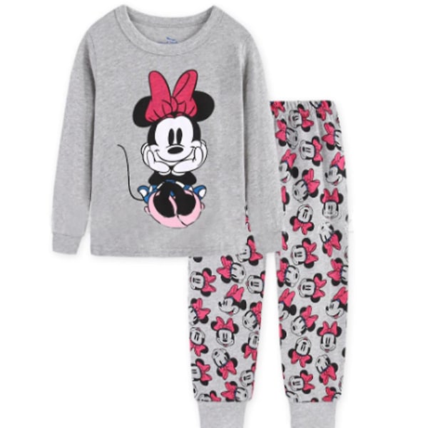 Barn Flickor Minnie Sleepwear Pyjamas Pjs Set Toppar+byxor Pyjamas Set Nattkläder A 6-7 Years