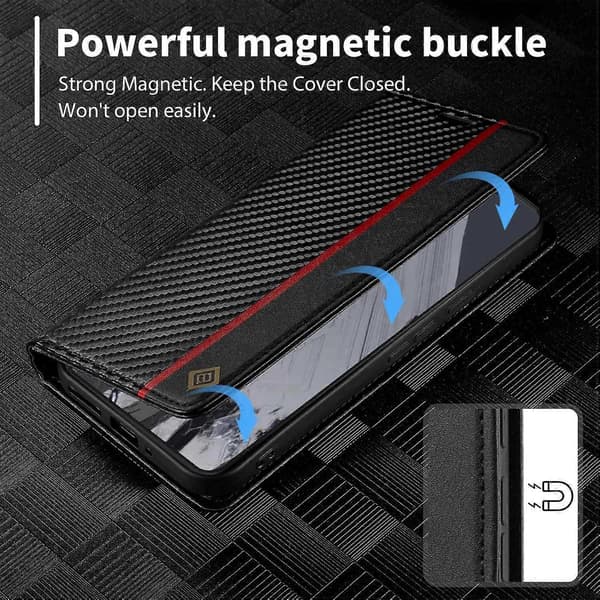 LC.IMEEKE Til Google Pixel 10 Pro Pixel 10 Pung Etui Kulfiber Tekstur Læder Telefon Cover - Ho Multicolor Vertical Stripe
