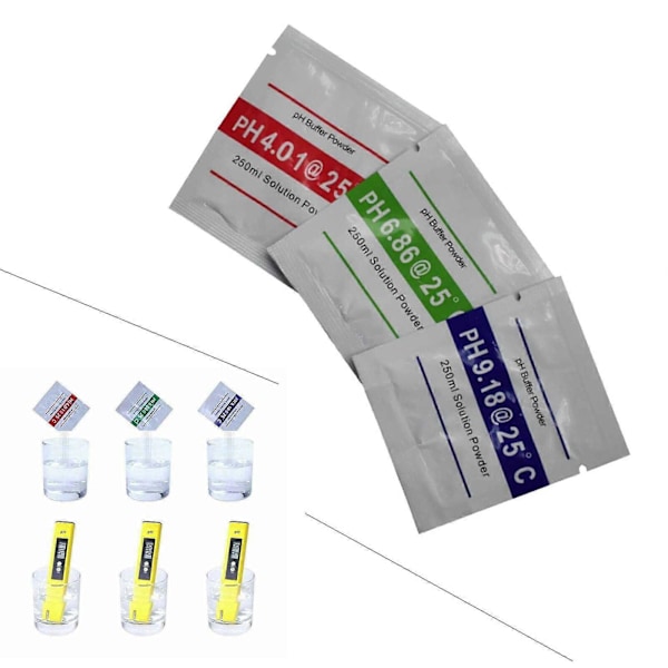 15 kpl PH-mittarin puskuriliuosjauhe 15pcs