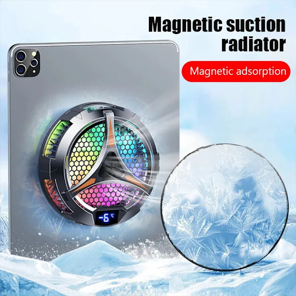 X42 Magneettinen tuuletinjäähdytin tabletille omistetulla alumiinisella kannettavan tabletin jalustalla, radiaattori Peltier-jäähdytin iPadille Macille 250121
