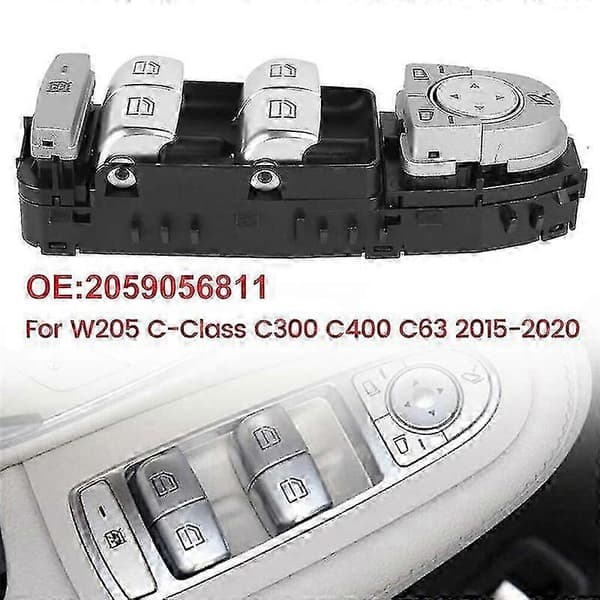 A2059056810 Electric Window Control - Driver Side for W205 C-Class CJY Silver  black