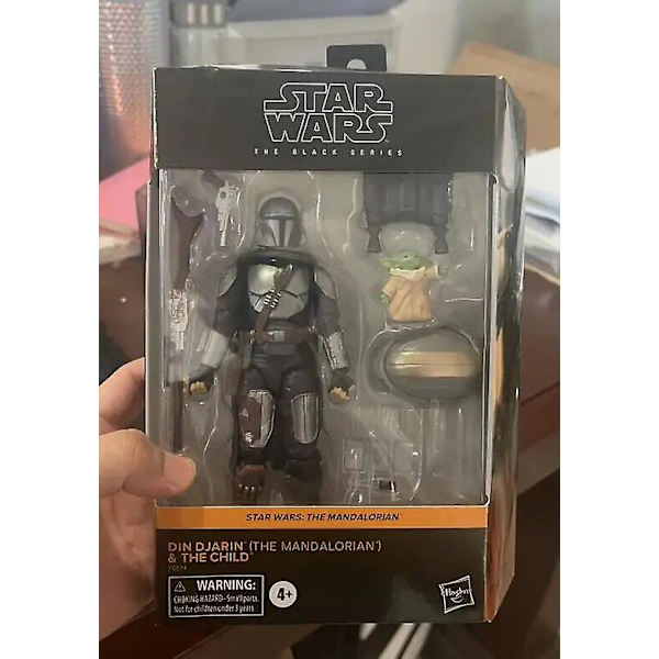 Star Wars The Black Series - Din Djarin The Mandalorian And The Child Baby Yoda Joints Moveable Action Figur Model Leksaker