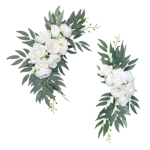 Garland Wedding Arch Blomster, rustikk kunstig blomsterbytte for overliggerdekor