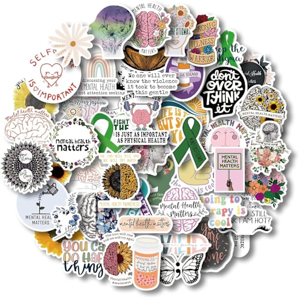 Mental health awareness stickers