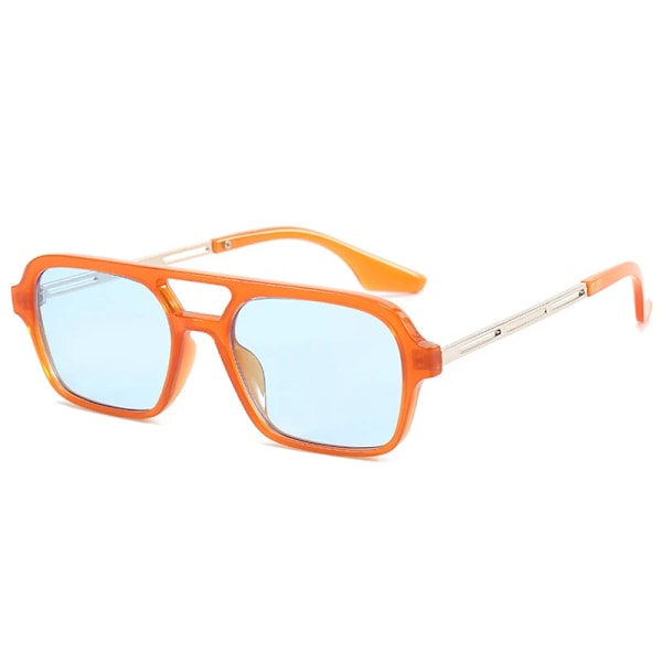 Fyrkantiga Retro Solglasögon Herr Mode Design Retro Märkes Solglasögon Herr Godisfärg Liten Ram Metall Oculos De Sol Trans Rosa Trans Pink Other