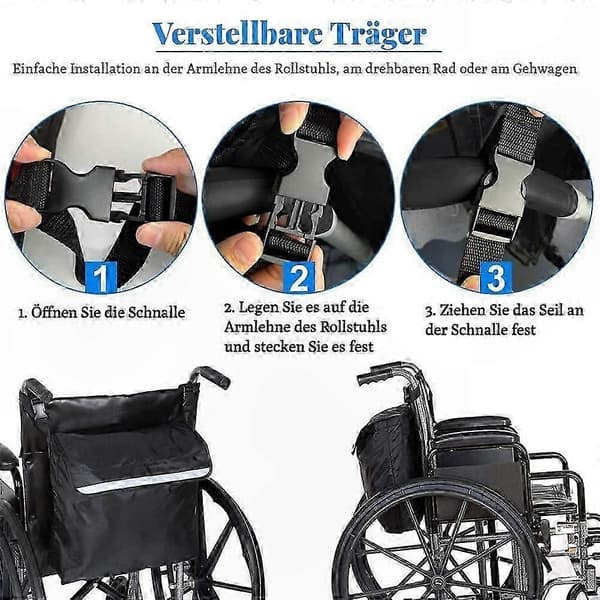 Vattentät mobilitetsväska med reflexband för säkerhet och bekvämlighet