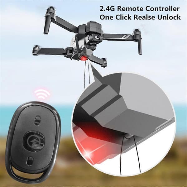 Drone Airdrop System for DJI Mini 3 Pro/Mini 3/ Mini 2 SE/Phantom 3 4/4 Pro Kaste Kaster for Bryllupsscene Fiskeagn black