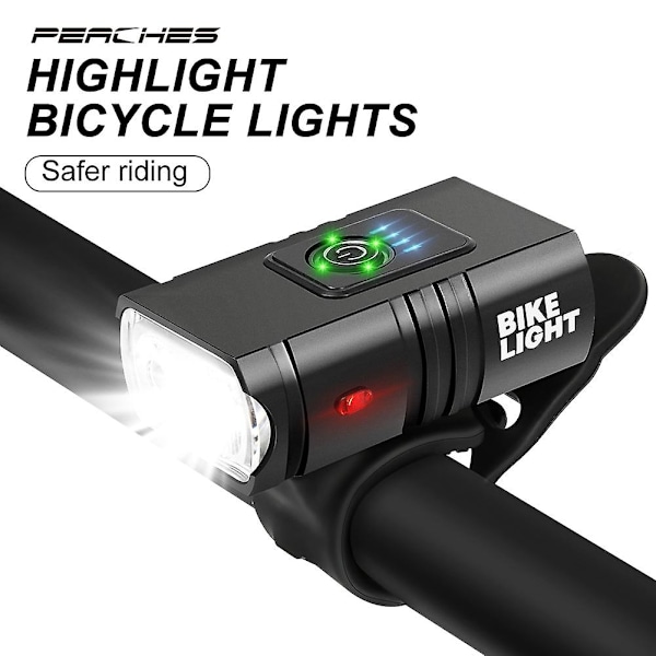 T6 Cykellys Foran 1000 Lumen Cykellys Kraftig Lommelygte Cykelbelysning Spotlight USB