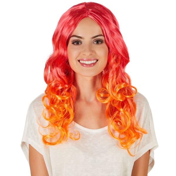 tectake Ombré-kihara peruukki, CJY Red en-US