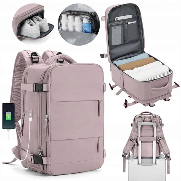 Wizzair Ryanair Airplane Backpack 40x20x25 Backpack with Suitcase Holder CJY