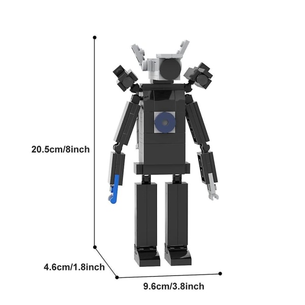 Skibidi Toalett Byggeklosssett, Samleobjekt Modell Actionfigur Lekegaver For Barn Voksne Fans Hjemmedekorasjon