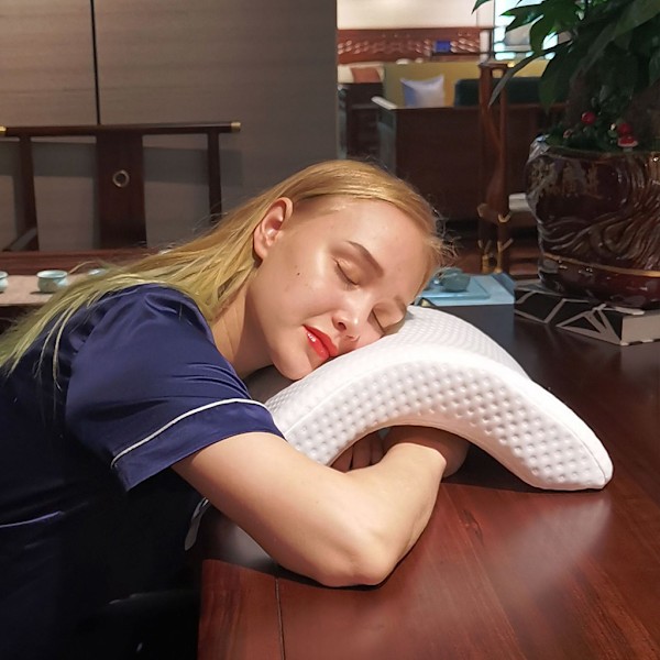 Memory Foam Kudde Tunnel Långsam Återhämtning Tryck Kudde Arm Kudde Sked Kudde Båt Hals Cervikal Kudde för Resor