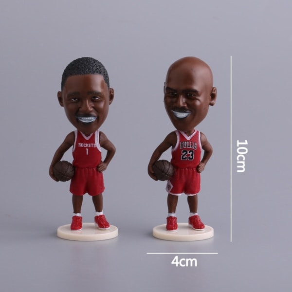 Betterlifefg - Michael Jordan Action Figure Statue Bobblehead Basketball Dukke Dekorasjon