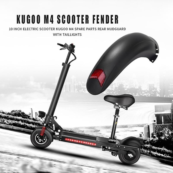 10 tommers elektrisk scooter bakskjermbeskytter med baklys for Kugoo M4