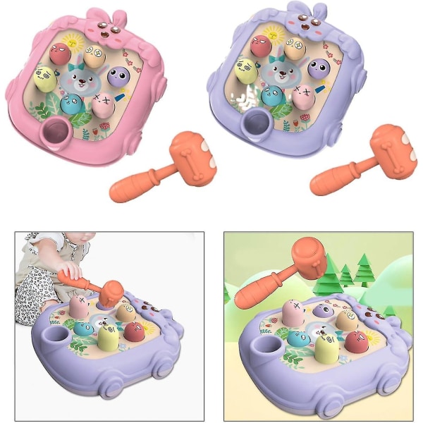 Whack-a-Mole Spillbrett Hammerleke Baby Utviklingsspill For Håndmotoriske Ferdigheter Hammerleke Barn Tidlig Utdanningsgave Hånd-Øye-Koordineringsspill Boa