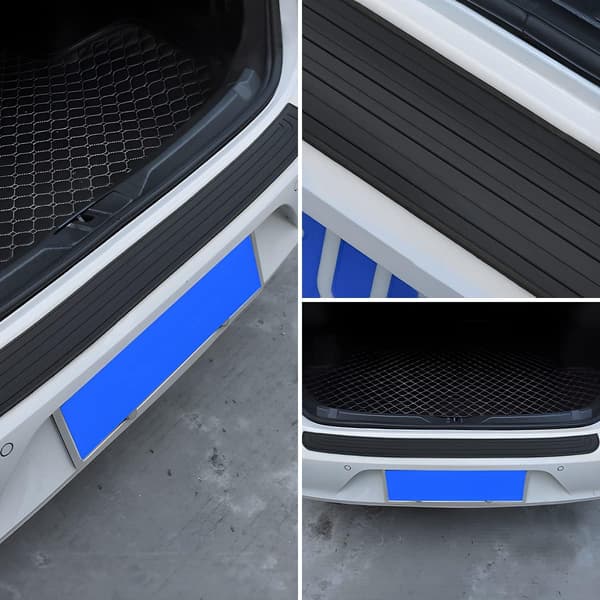 Rear Bumper Protector, 90 cm x 7 cm Trunk Rubber Guard, Fits Most Car Accessories (Black)