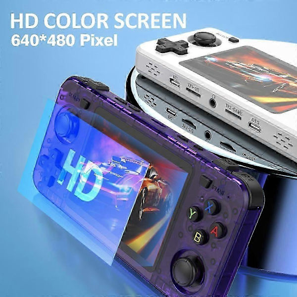 Portable Gaming Console with 3.5-inch IPS Screen, 128GB Storage, Retro ARKOS System size:Translucent Red