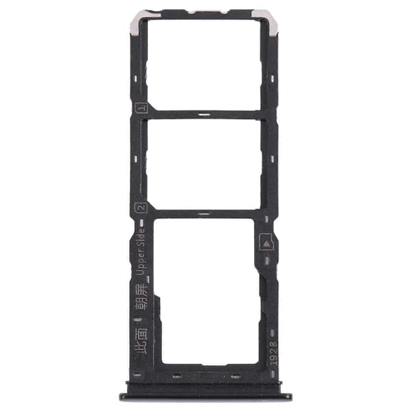 För vivo Y11s V2028 SIM-kortfack + Micro SD-kortfack Black