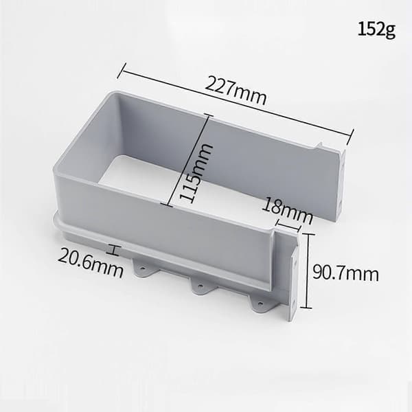 U-formet afløbsrørsdæksel til vaskeskab, udtrækkeligt bundudskæringsdæksel Height 9.07 cm