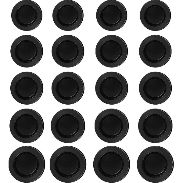 20 Pieces Black Rubber Saving Box Plug Piggy Bank Plug Rubber Piggy Bank Stopper Cover Rubber Round Plug (5 Sizes)