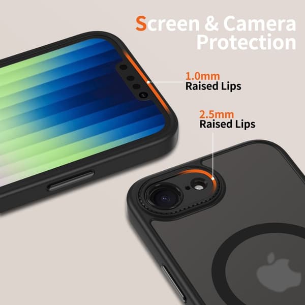 Tech-Protect iPhone 16e -kotelo MagSafe MagCam Mattamusta 70