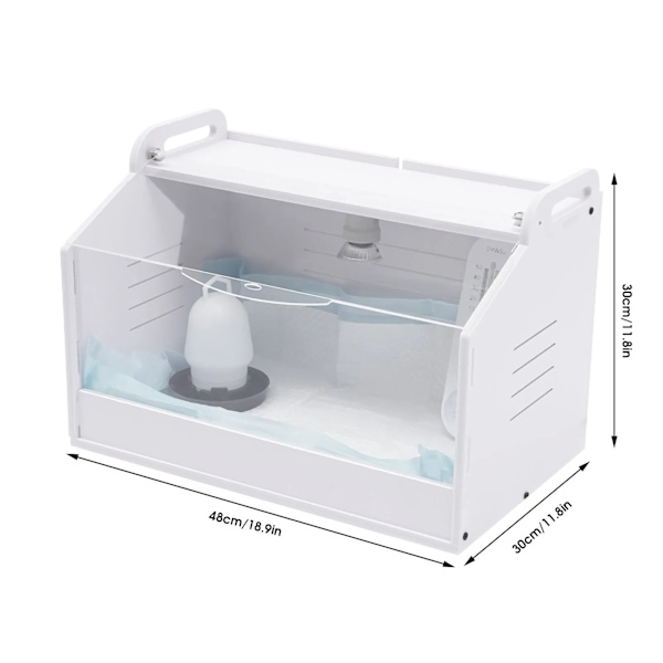 Egg Incubator, Large Capacity for 20 Chicks, Infinitely Dimmable Sun Lamp, WHITE