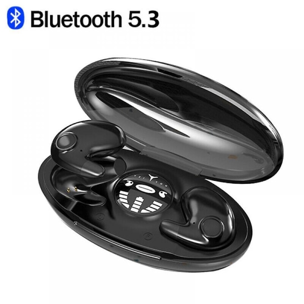 2023 Bluetooth Ørepropper Headset Tws 5.3 Trådløse Øretelefoner Usynlige Til Alle Telefoner. BLACK
