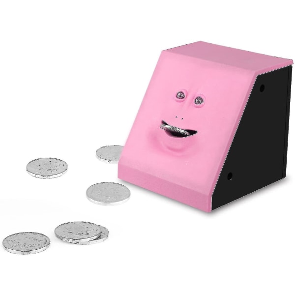 Face Bank Kolikko Päivittäistavarakaupan säästöpankki Lasten säästöpankki Säästöpossu (vaaleanpunainen)