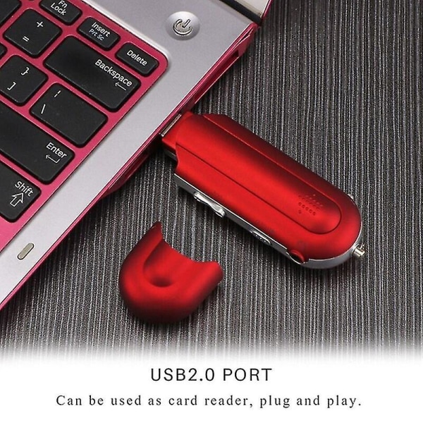 USB Mp3-spelare Bärbar musikspelare Digital LCD-skärm 4g Lagring Fm Radio Multifunktion Mp3 Musikspelare USB Stick K1kf,röd