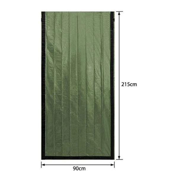 Hätäpussi pillillä, ultrakevyt vedenpitävä lämmin peitto retkeilyyn, vaellukseen, vihreä green 6pc