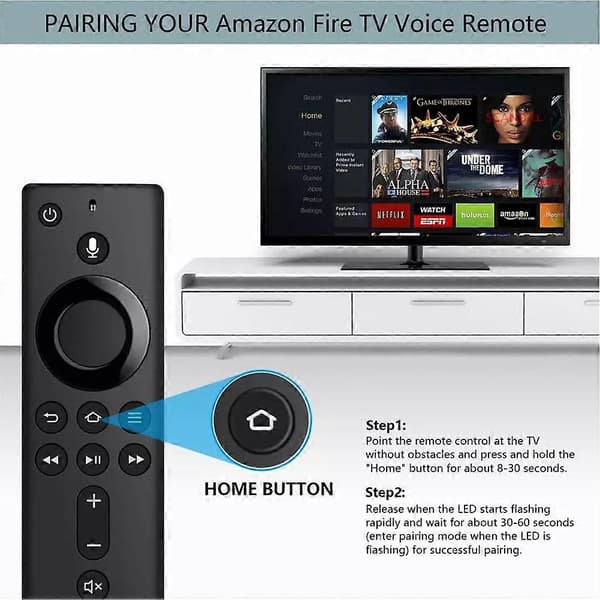FIRE Stick TV fjernkontroll erstatning L5B83H stemme Prime