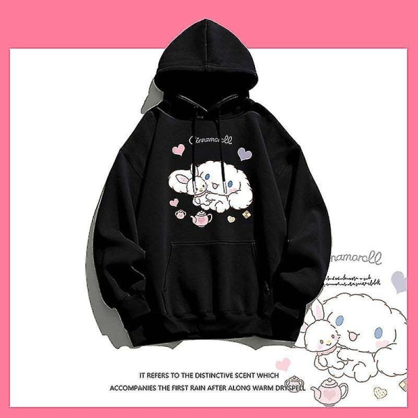 Kawaii Cinnamoroll Hoodies Pojkar Flickor Sweatshirt Söt Anime Långärmad Lös Hood Top Barn Pullovers Barn Kläder