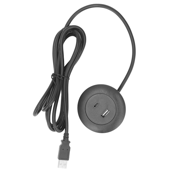 Built-in Charging Port, Round Desk Socket for Sofas, Nightstands, Workbenches, Office and Home Use (5V Input)